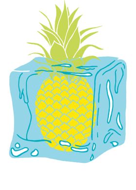 Ice Cube Fruit Pineapple