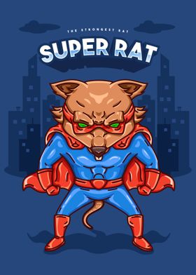 Super Rat Illustration