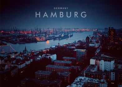 Hamburg city night