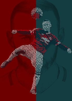 Wayne Rooney Text Art