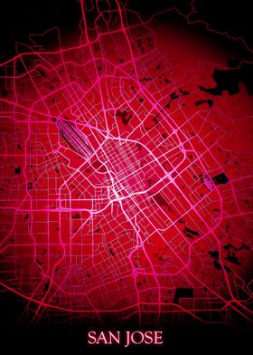San Jose Red Map