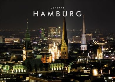 Hamburg night view