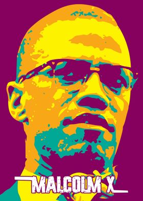 Malcolm x v2 Pop Art