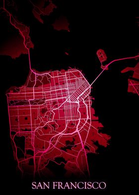 San Francisco red Map