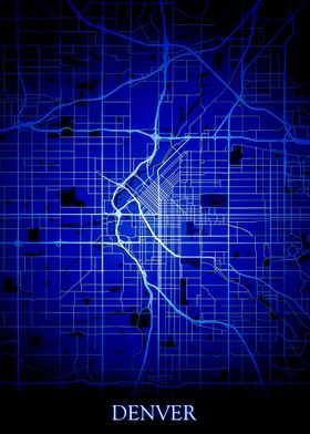 Denver Blue Map