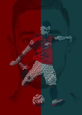 Bruno Fernandes Text Art