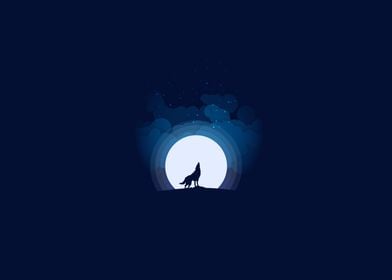 Wolf silhoutte