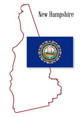 New Hampshire State Map 