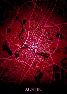 Austin red Map