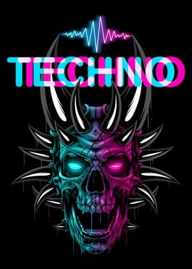 Evil Techno skull