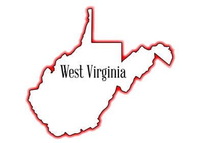 West Virginia Outline Map