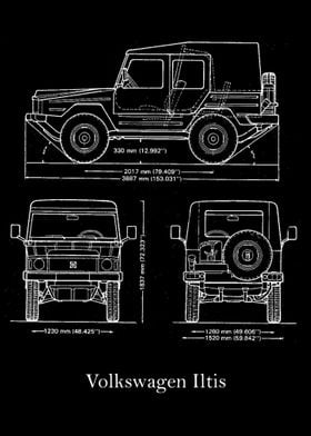 Volkswagen Iltis Blueprint