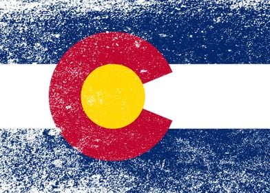 Colorado State Flag Grunge