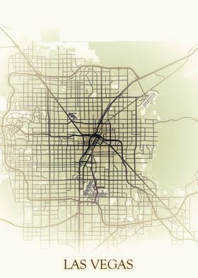 Las Vegas Monochrome Map