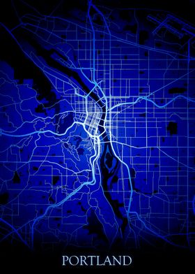 Portland Blue Map