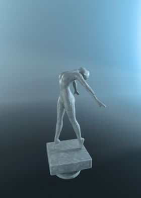 Concrete Statue Woman 