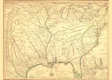 Map Mississippi Louisiana