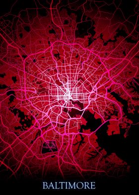 Baltimore Red Map