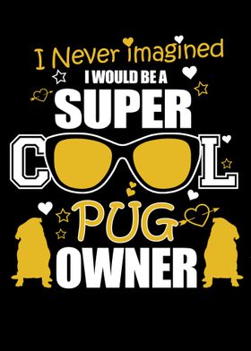 pug dog poster