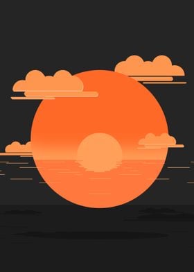 Sunset Flat Design