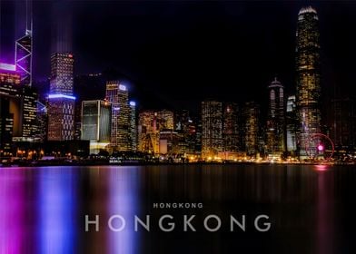 Hong Kong skyline night