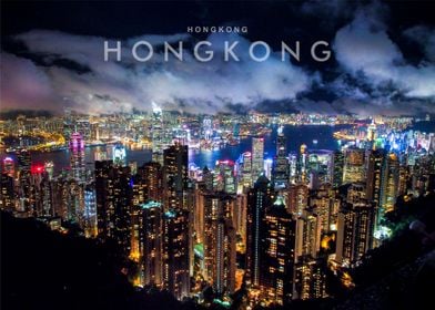 Hong Kong city night