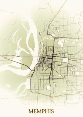 Memphis Monochrome Map