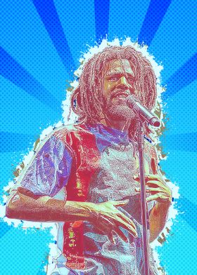 J Cole On Stage Vector Art