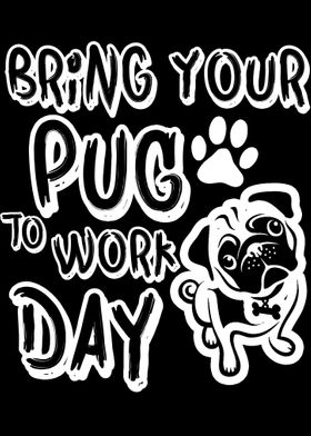 pug dog poster