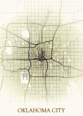 Oklahoma Monochrome Map