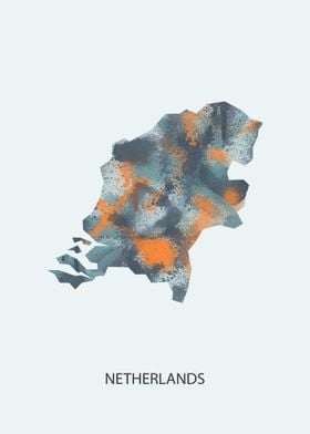 Netherlands map paint