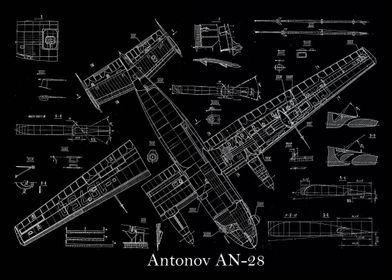 Antonov AN28 Blueprint AN