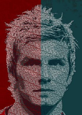 David Beckham Text Art
