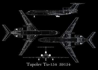 Tupolev Tu154 Blueprint