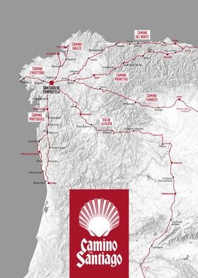 Camino de Santiago Map