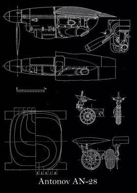 Antonov AN28 Blueprint AN