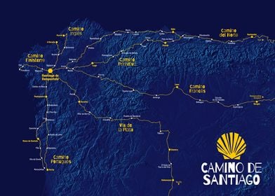 Camino de Santiago Map