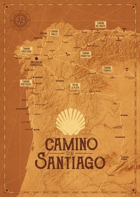 Camino de Santiago Map