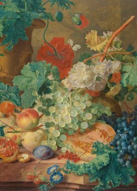 the painting of fruit