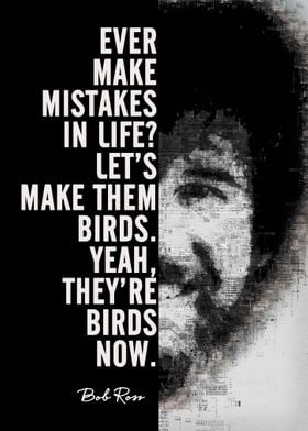 Bob Ross quotes potrait