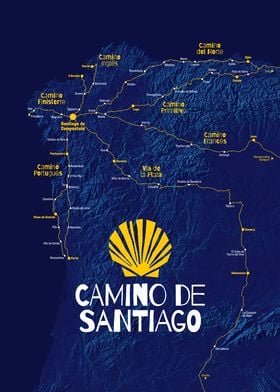 Camino de Santiago Map