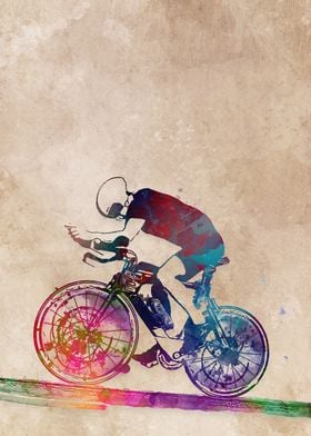 Cyclist sport art