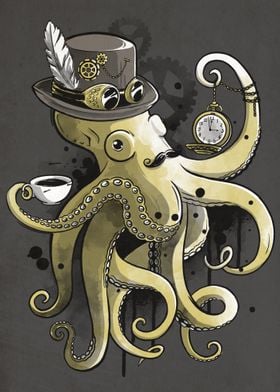 Steampunk octopus