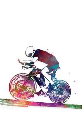 Cyclist sport art