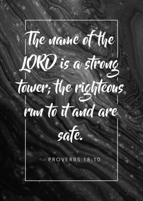 Proverbs 18 verse 10