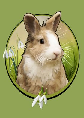 Cute Bunny Graphic Style 