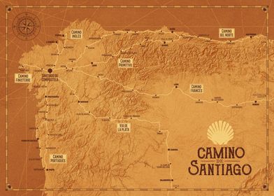 Camino de Santiago Map