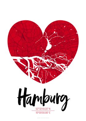 Hamburg City Map Design