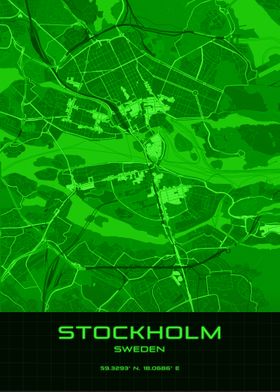 Stockholm Synthwave Map