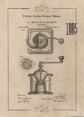 Coffee Mill poster patent